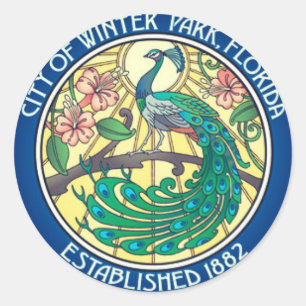 Sticker Rond Sceau de Winter Park, Floride