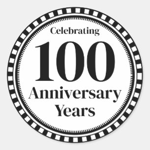 Sticker Rond Sceau d'enveloppe 100 ans
