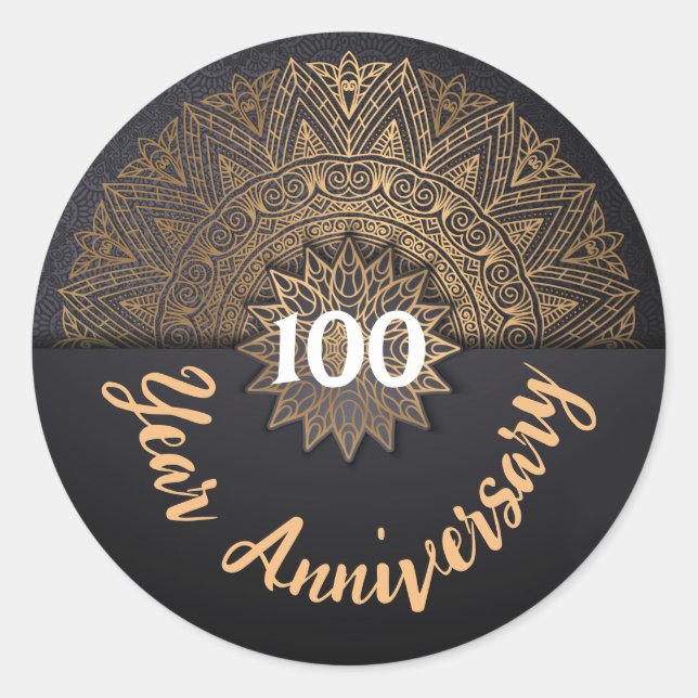 Sticker Rond Sceau d'enveloppe 100 ans (Devant)
