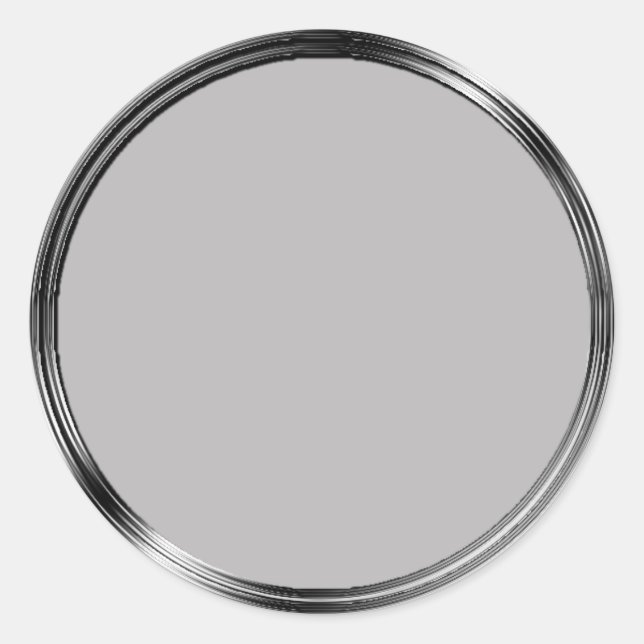 Sticker Rond Sceau d'enveloppe à cadre plat en argent Faux (Devant)