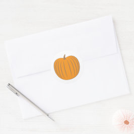 Sticker Rond Sceau d'enveloppe Citrouille d'or orange