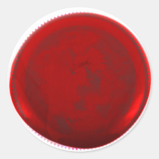 Sticker Rond Sceau d'enveloppe classique en cire rouge
