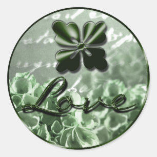 Sticker Rond Sceau d'enveloppe d'amour irlandais