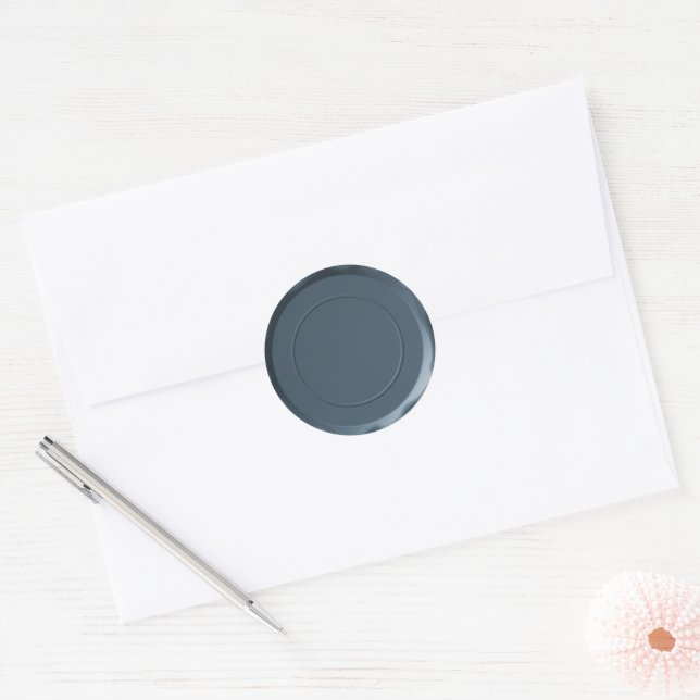 Sticker Rond Sceau d'enveloppe d'ardoise royale (Enveloppe)