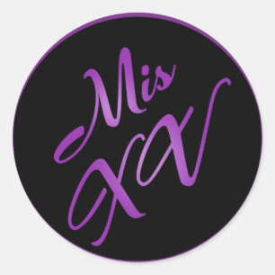 Sticker Rond Sceau d'enveloppe de 20 à 1,5 po Mis XV Morado vio