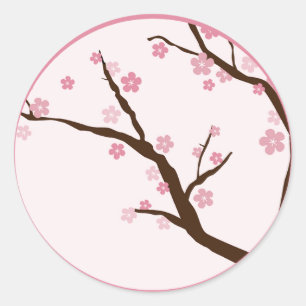 Sticker Rond Sceau d'enveloppe de 20 à 1,5 po TNO Fleur de ceri