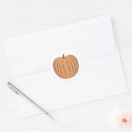 Sticker Rond Sceau d'enveloppe de Citrouille orange antique