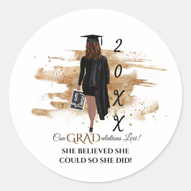 Sticker Rond Sceau d'enveloppe de l'autocollant de graduation (Devant)