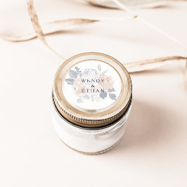 Sticker Rond Sceau d'enveloppe de Mariage floral rustique simpl