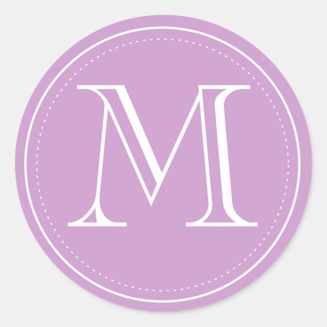 Sticker Rond Sceau d'enveloppe de monogramme orchidée par impri (Devant)