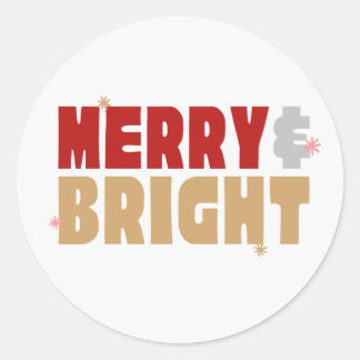 Sticker Rond Sceau d'enveloppe de Noël joyeux et brillant