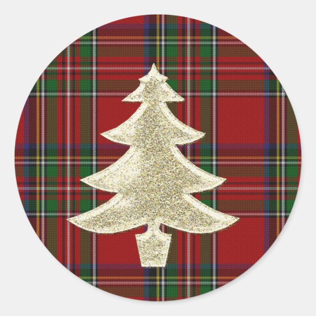 Sticker Rond Sceau d'enveloppe de Noël plaqué par Royal Stewart (Devant)