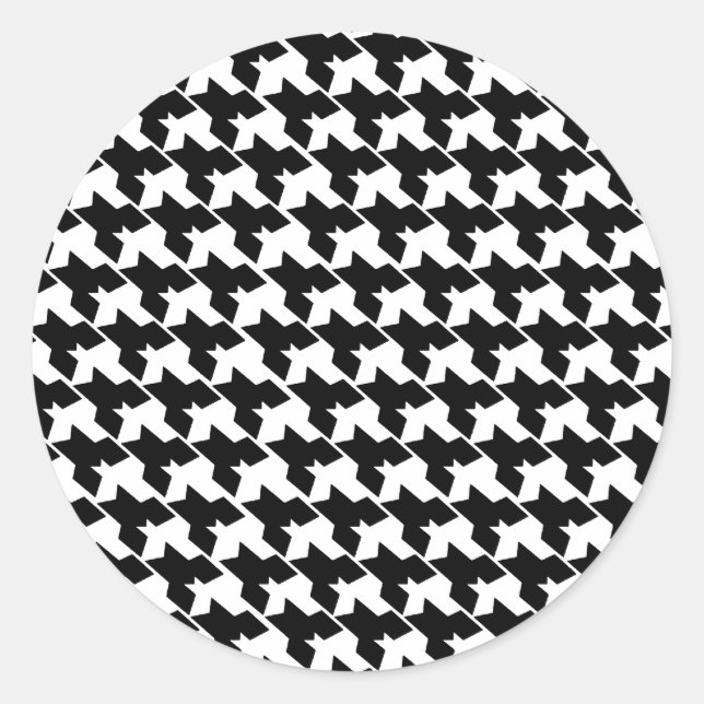 Sticker Rond Sceau d'enveloppe de pied de bois (Devant)
