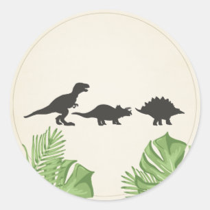 Sticker Rond Sceau d'enveloppe Dinosaur Dino