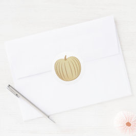 Sticker Rond Sceau d'enveloppe d'or Citrouille antique