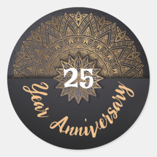 Sticker Rond Sceau d'enveloppe du 25 ans