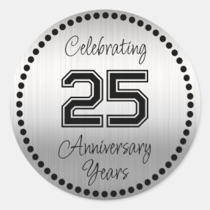Sticker Rond Sceau d'enveloppe du 25 ans