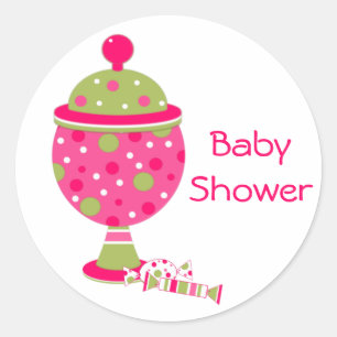 Sticker Rond Sceau d'enveloppe du Baby shower Buffet de bonbons