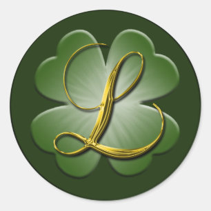 Sticker Rond Sceau d'enveloppe du Mariage irlandais Monogramme 