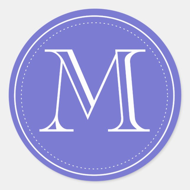 Sticker Rond Sceau d'enveloppe du monogramme royal par imprimés (Devant)