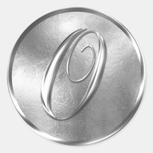 Sticker Rond Sceau d'enveloppe en argent non MÉTALLIQUE