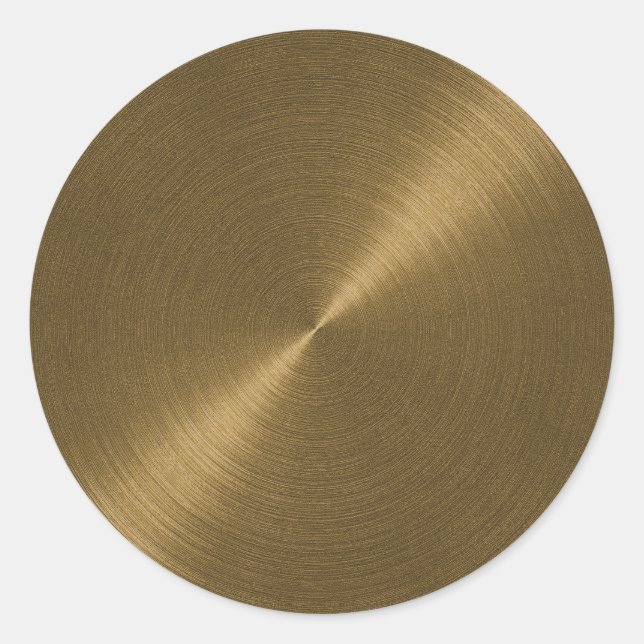 Sticker Rond Sceau d'enveloppe en or foncé (Devant)