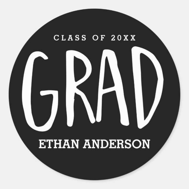 Sticker Rond Sceau d'enveloppe graduée personnalisée (Devant)