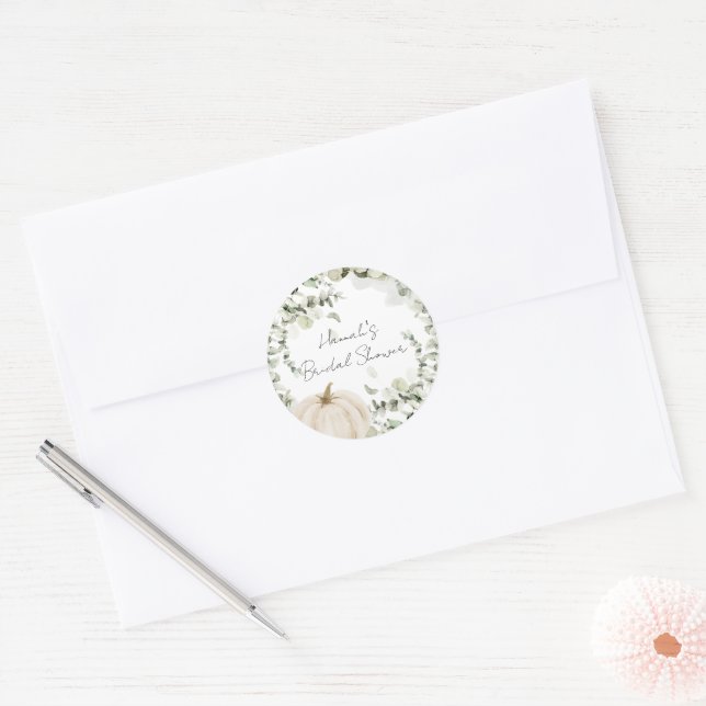 Sticker Rond Sceau d'enveloppe Invitation Citrouille d'automne (Enveloppe)