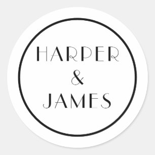 Sticker Rond Sceau d'enveloppe mariage à la parisienne