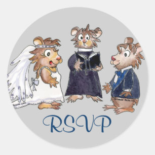 Sticker Rond Sceau d'enveloppe Mariage amusant