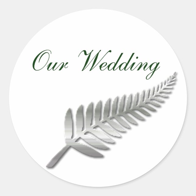 Sticker Rond Sceau d'enveloppe Mariage de la Ferme d'argent (Devant)