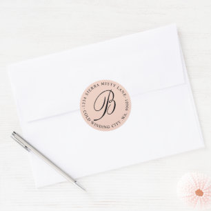 Sticker Rond Sceau d'enveloppe Mariage de l'adresse de retour M