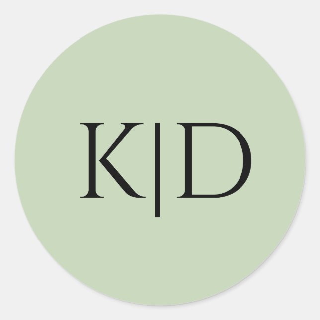 Sticker Rond Sceau d'enveloppe mariage | Mariée et fille (Devant)