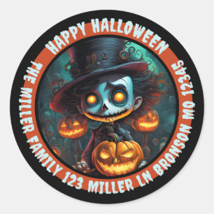 Sticker Rond Sceau d'enveloppe pour homme déplaisant et Jack-O-