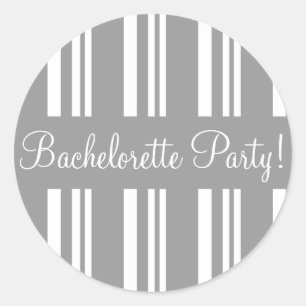 Sticker Rond Sceau d'enveloppe rayée de la Bachelorette