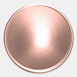 Sticker Rond Sceau d'enveloppe rose brillant