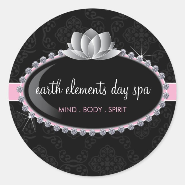 Sticker Rond Sceau d'enveloppe Spa classique (Devant)