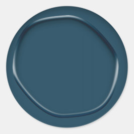 Sticker Rond Sceau d'enveloppe turquoise à look cire