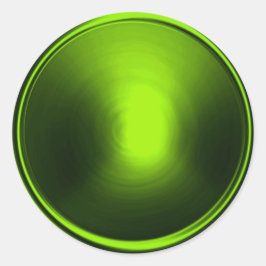 Sticker Rond Sceau d'enveloppe verte