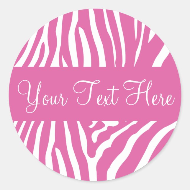 Sticker Rond Sceau d'enveloppe Zebra personnalisée (Devant)