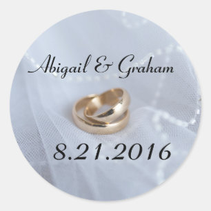 Sticker Rond Sceau d'invitation des bandes mariages
