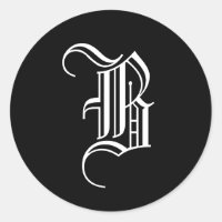 Sceau d'invitation Monogramme "B" Ancien style ang