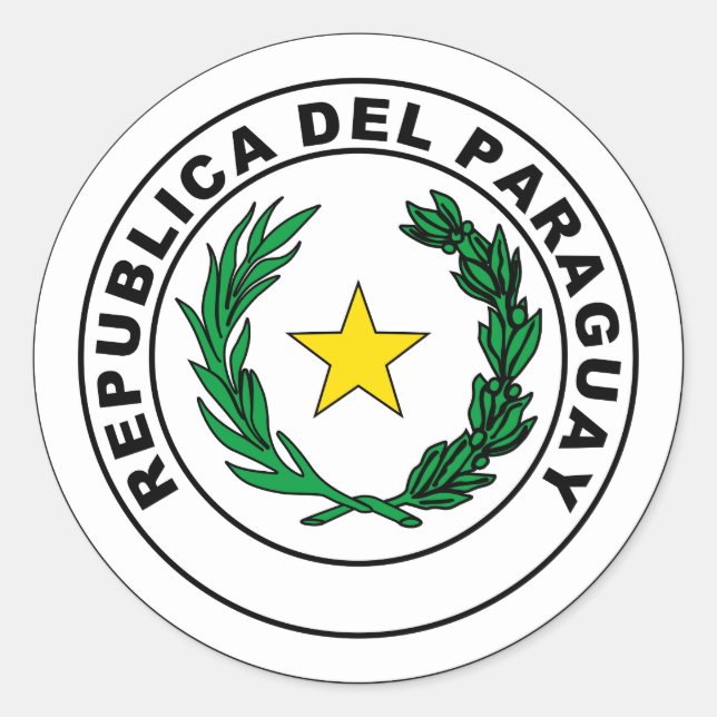 Sticker Rond Sceau du Paraguay (Devant)