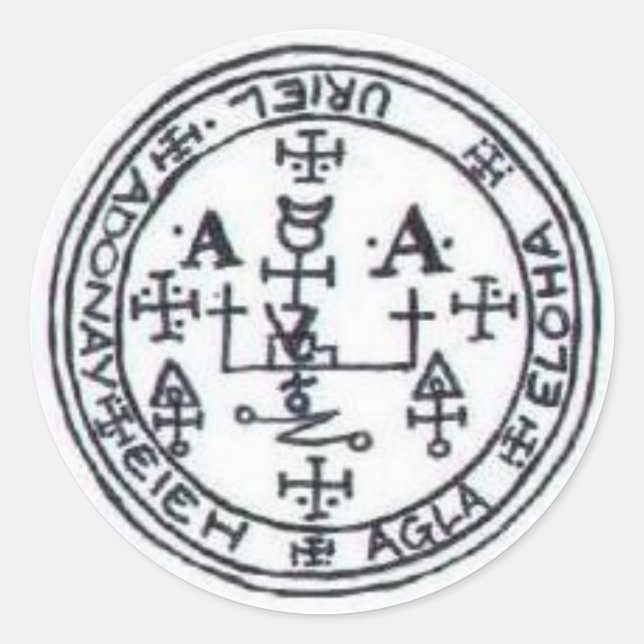 Sticker Rond Sceau d'Uriel (Devant)