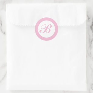 Sticker Rond Sceau élégant à monogramme pour enveloppe de baby 