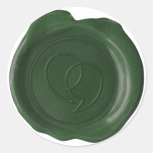 Sticker Rond SCEAU EN CIRE PERSONNALISÉ - Logo Lauren - Dk Vert