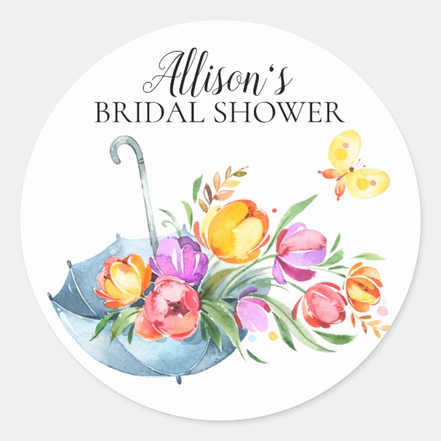 Sticker Rond Sceau Fête des mariées Enveloppe Tulipes Springtim (Devant)