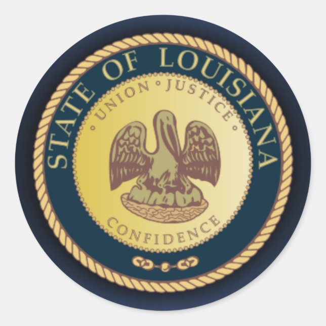 Sticker Rond Sceau Louisiane (Devant)