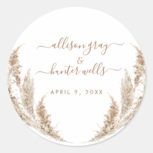 Sticker Rond Sceau Mariage floral