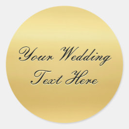 Sticker Rond Sceau Mariage or personnalisable